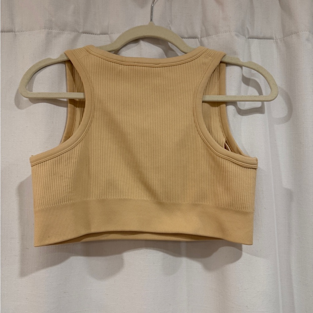 Women’s Ribbed Tank & Shorts Set - Yellow - Picture 4 of 8